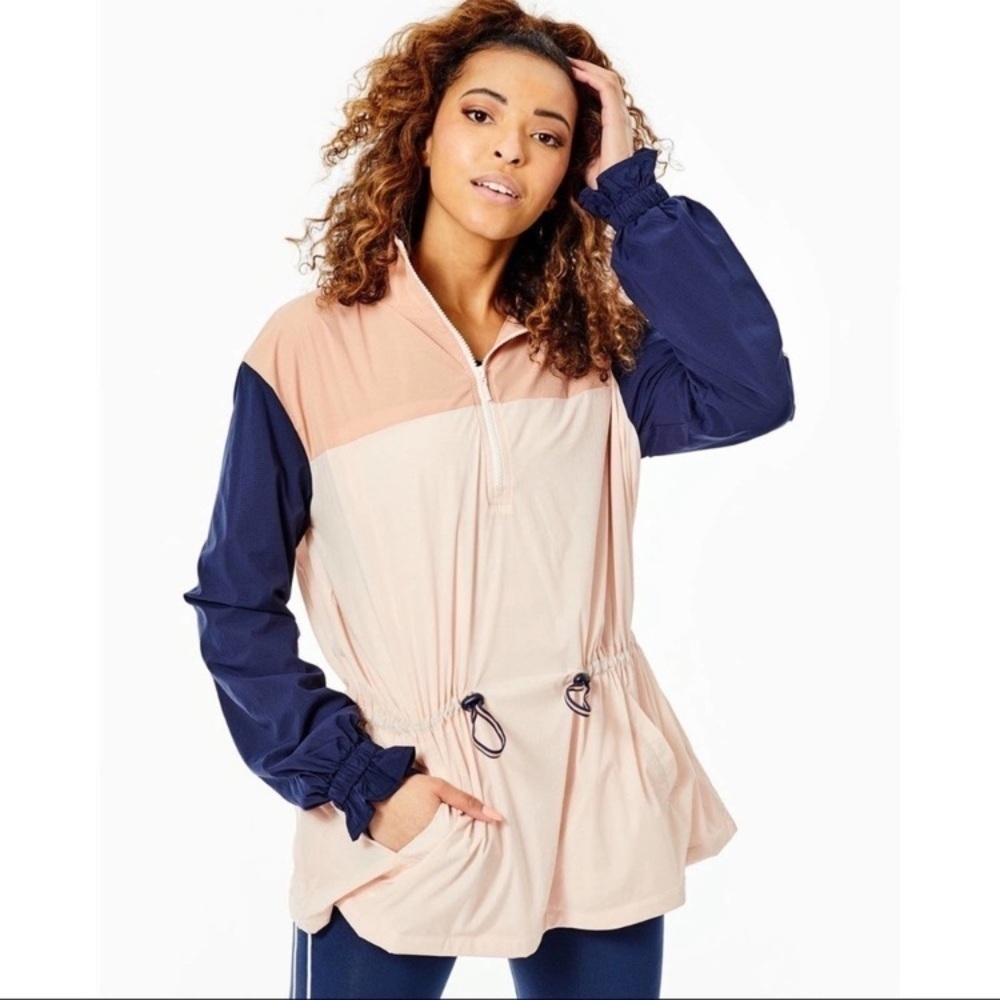 The Upside Colour Block Yoko Anorak Jacket pink size S pullover windbreaker